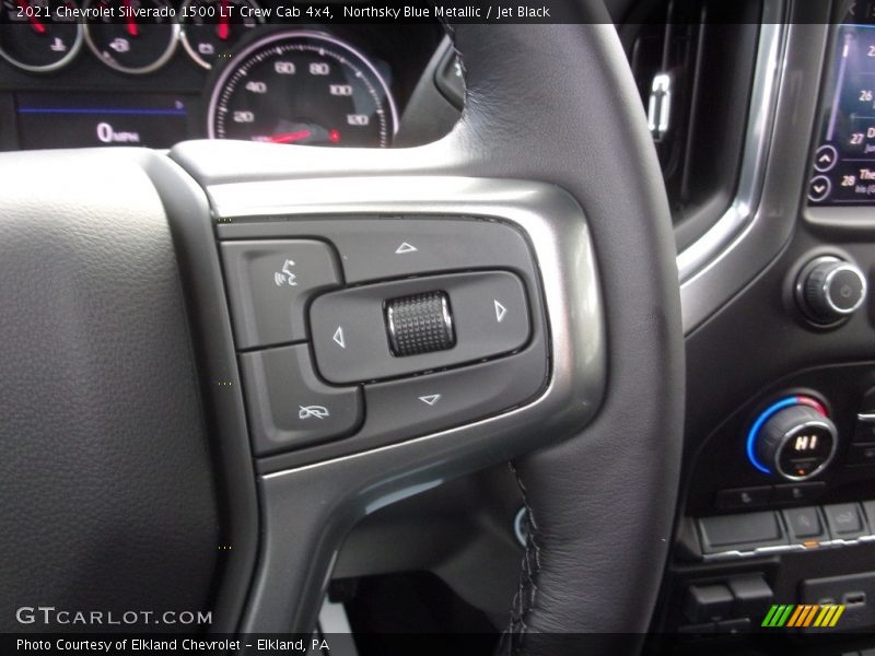 Northsky Blue Metallic / Jet Black 2021 Chevrolet Silverado 1500 LT Crew Cab 4x4