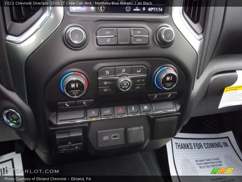 Northsky Blue Metallic / Jet Black 2021 Chevrolet Silverado 1500 LT Crew Cab 4x4