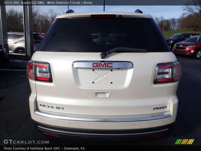 White Diamond Tricoat / Ebony 2014 GMC Acadia SLE AWD
