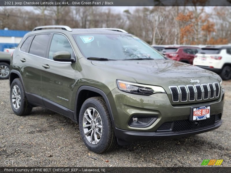 Olive Green Pearl / Black 2021 Jeep Cherokee Latitude Lux 4x4