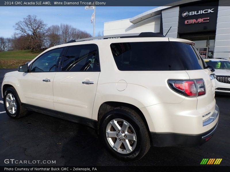 White Diamond Tricoat / Ebony 2014 GMC Acadia SLE AWD
