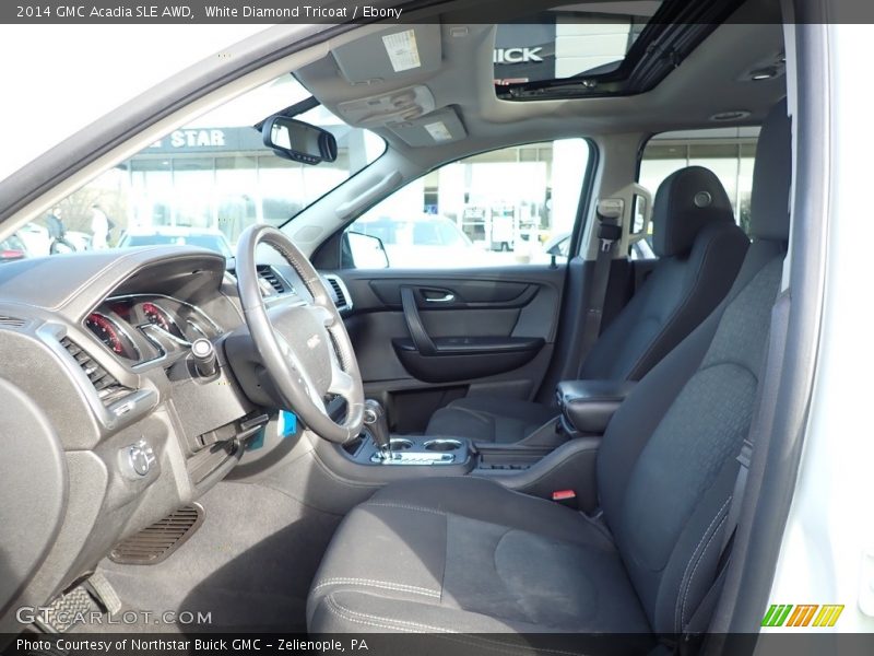 White Diamond Tricoat / Ebony 2014 GMC Acadia SLE AWD