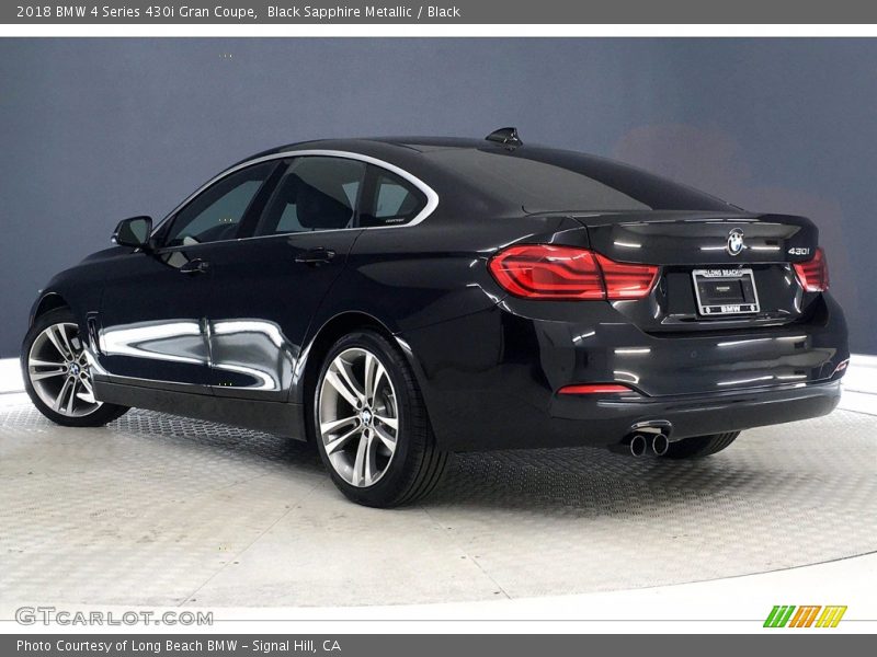 Black Sapphire Metallic / Black 2018 BMW 4 Series 430i Gran Coupe
