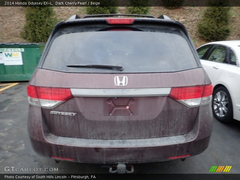 Dark Cherry Pearl / Beige 2014 Honda Odyssey EX-L