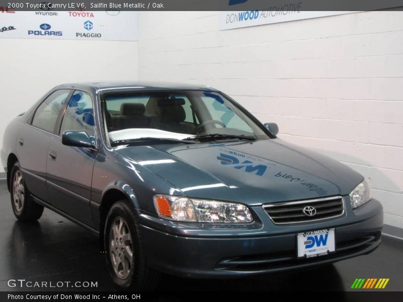 Sailfin Blue Metallic / Oak 2000 Toyota Camry LE V6