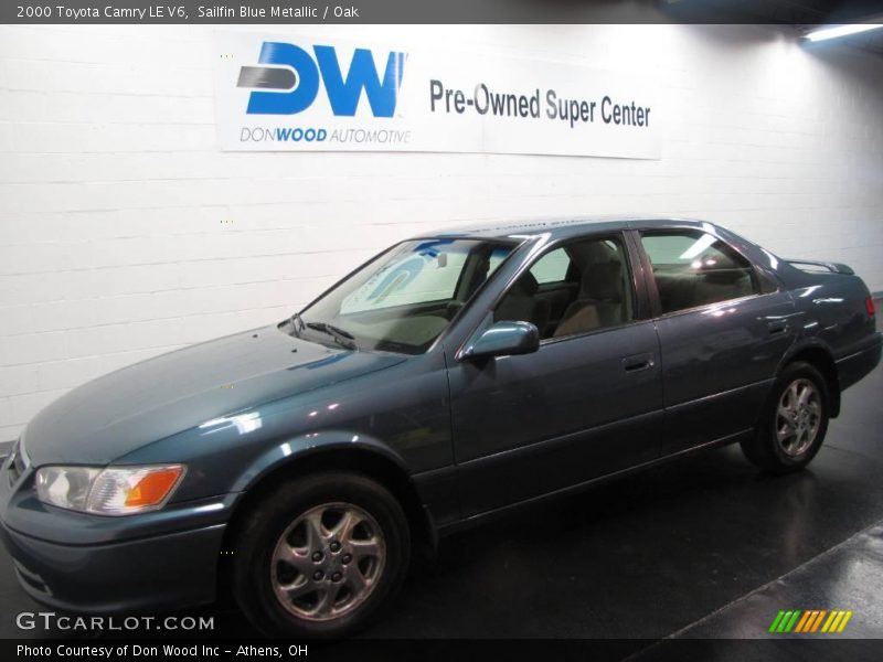 Sailfin Blue Metallic / Oak 2000 Toyota Camry LE V6