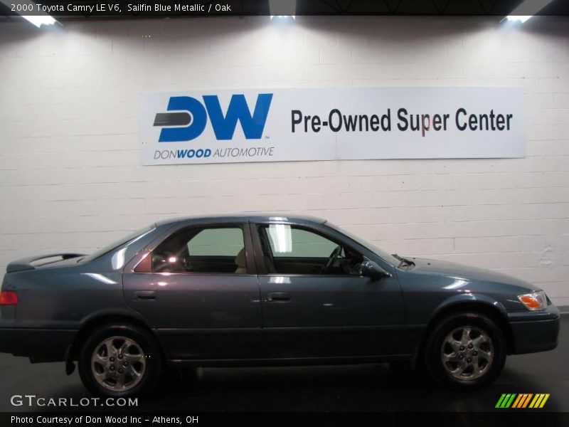 Sailfin Blue Metallic / Oak 2000 Toyota Camry LE V6