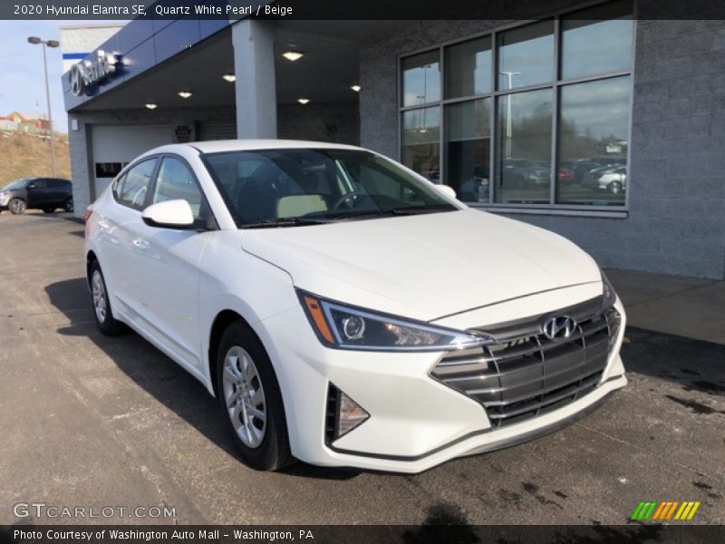 Quartz White Pearl / Beige 2020 Hyundai Elantra SE