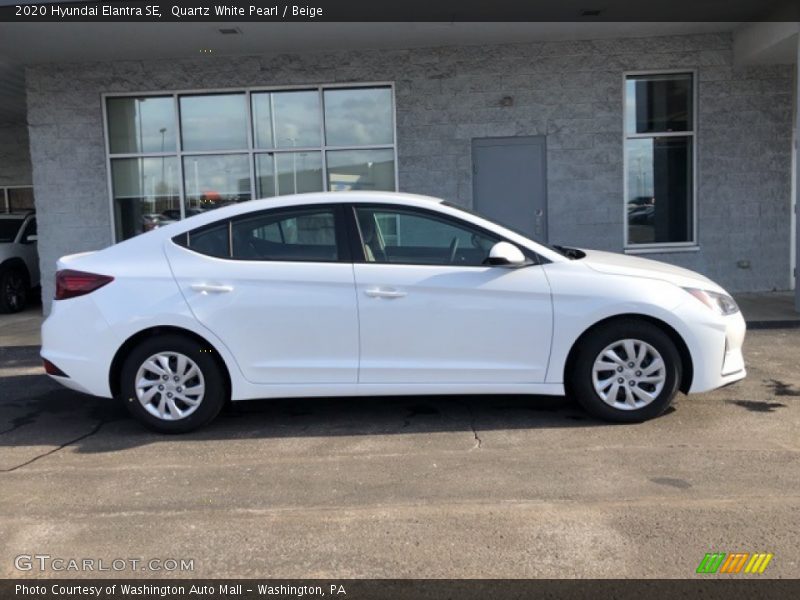 Quartz White Pearl / Beige 2020 Hyundai Elantra SE