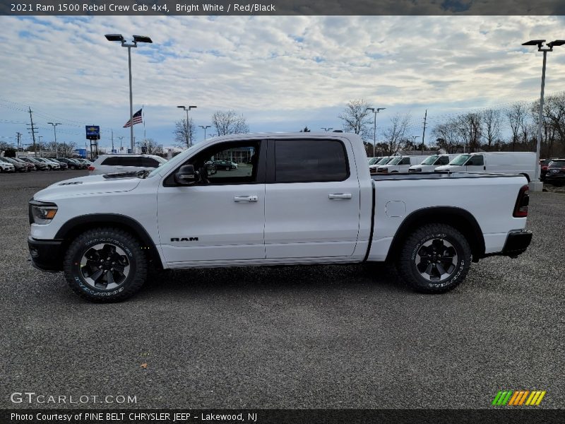 Bright White / Red/Black 2021 Ram 1500 Rebel Crew Cab 4x4