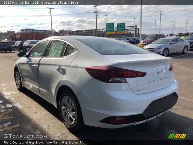 Quartz White Pearl / Beige 2020 Hyundai Elantra SE