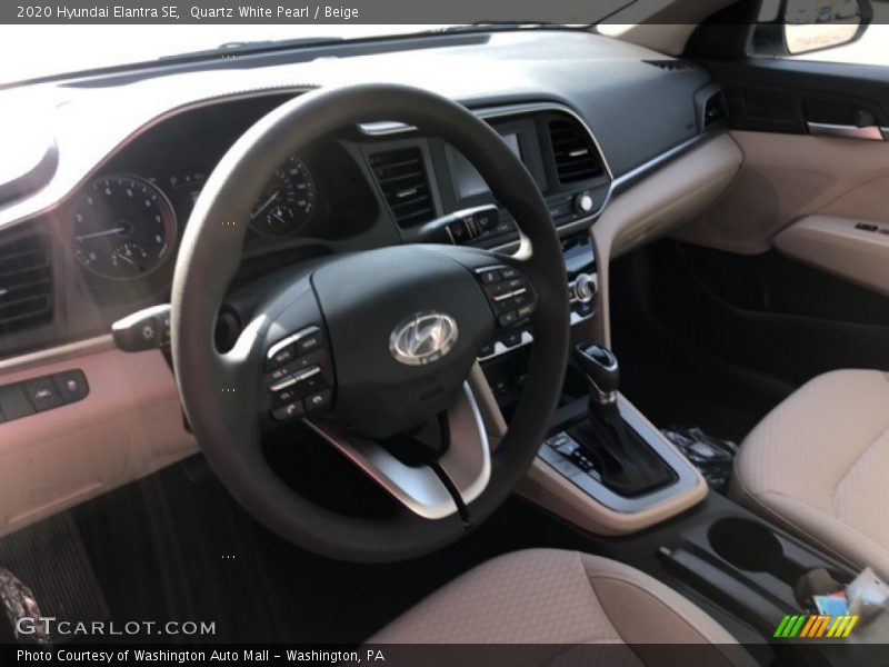 Quartz White Pearl / Beige 2020 Hyundai Elantra SE