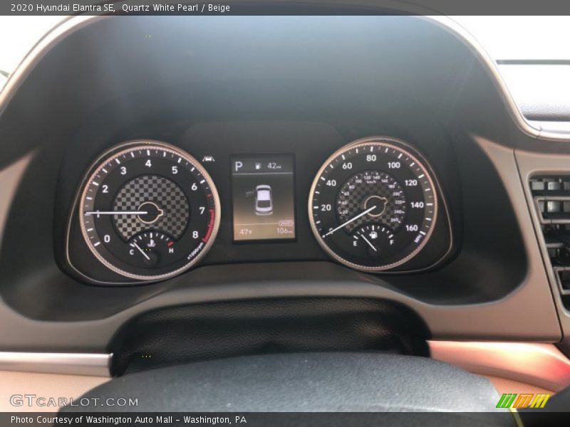 Quartz White Pearl / Beige 2020 Hyundai Elantra SE