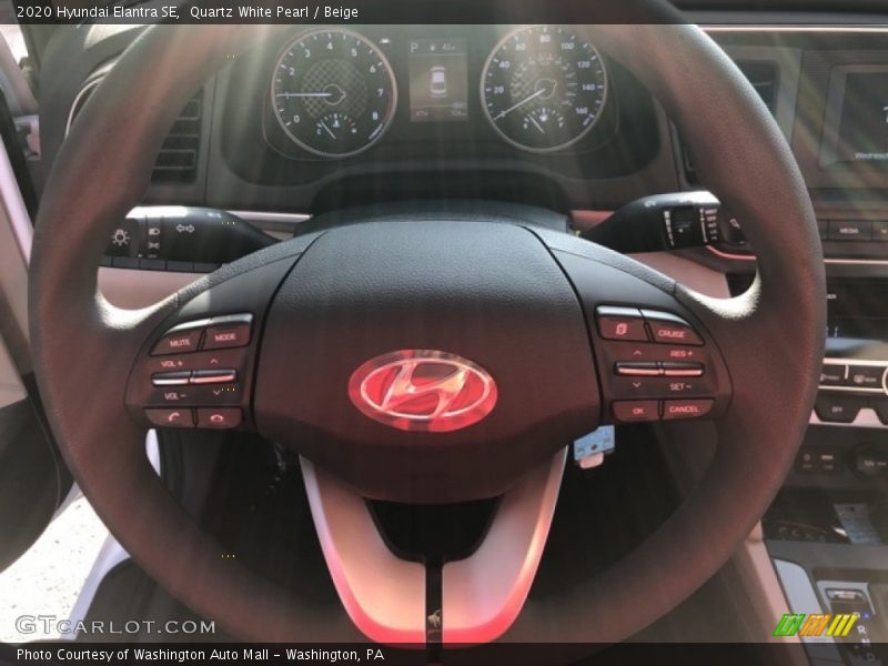 Quartz White Pearl / Beige 2020 Hyundai Elantra SE