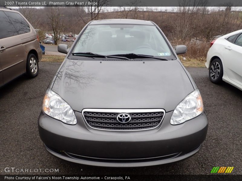 Phantom Gray Pearl / Beige 2007 Toyota Corolla LE