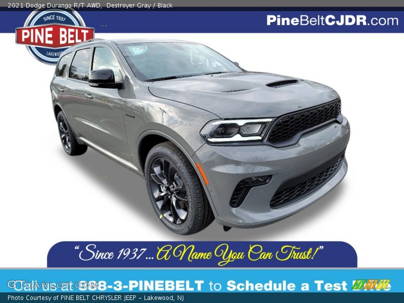 Destroyer Gray / Black 2021 Dodge Durango R/T AWD