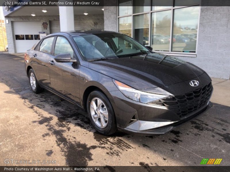 Portofino Gray / Medium Gray 2021 Hyundai Elantra SE