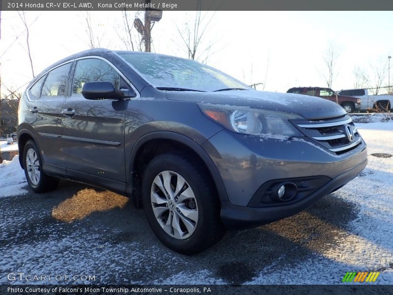 Kona Coffee Metallic / Beige 2014 Honda CR-V EX-L AWD