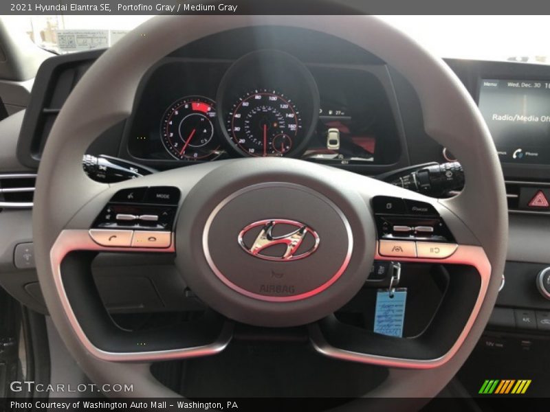 Portofino Gray / Medium Gray 2021 Hyundai Elantra SE
