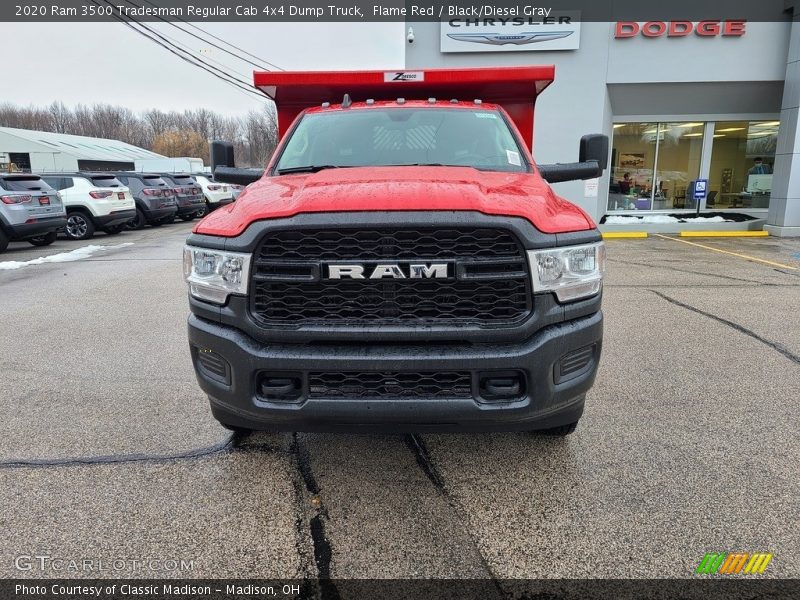 Flame Red / Black/Diesel Gray 2020 Ram 3500 Tradesman Regular Cab 4x4 Dump Truck
