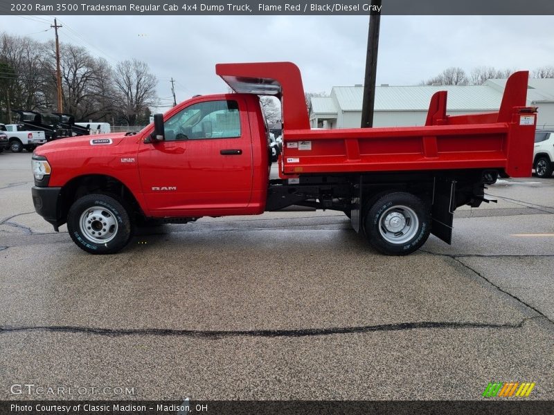  2020 3500 Tradesman Regular Cab 4x4 Dump Truck Flame Red