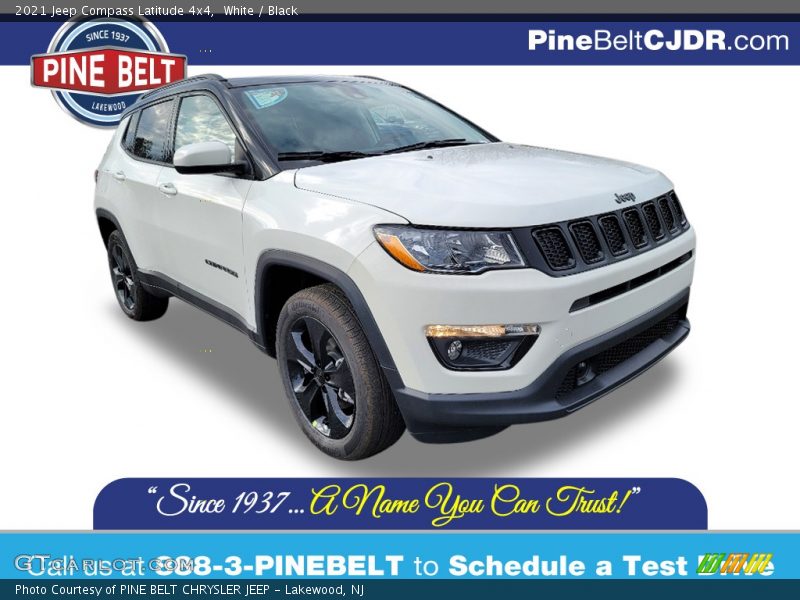 White / Black 2021 Jeep Compass Latitude 4x4