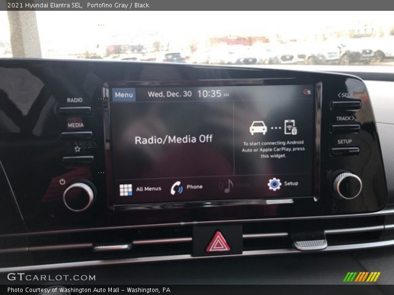 Portofino Gray / Black 2021 Hyundai Elantra SEL