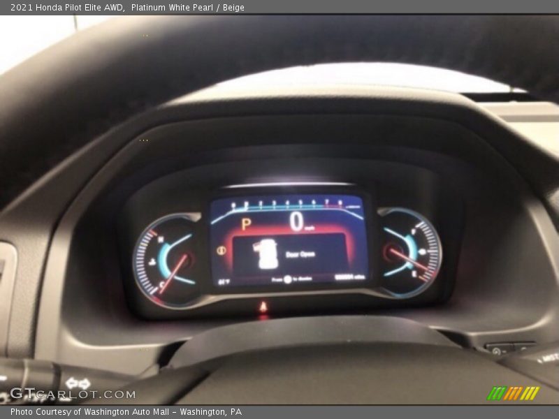 Platinum White Pearl / Beige 2021 Honda Pilot Elite AWD