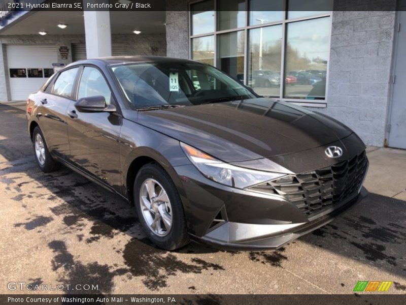 Portofino Gray / Black 2021 Hyundai Elantra SE