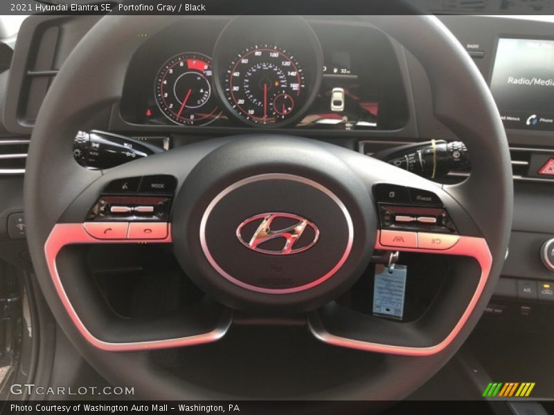 Portofino Gray / Black 2021 Hyundai Elantra SE