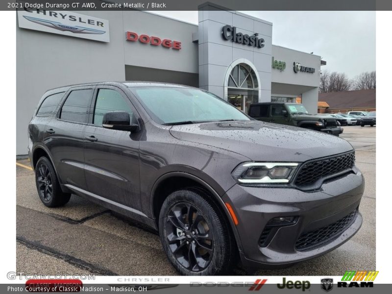 Granite Metallic / Black 2021 Dodge Durango GT AWD