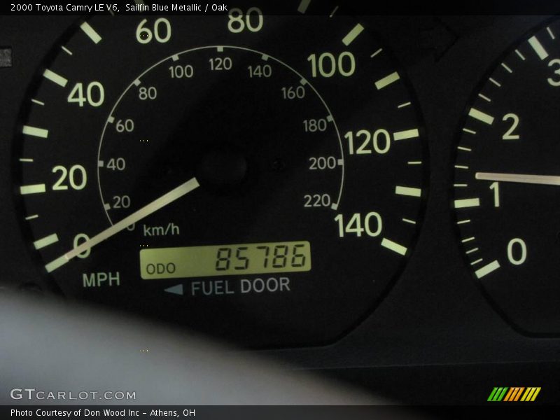 Sailfin Blue Metallic / Oak 2000 Toyota Camry LE V6