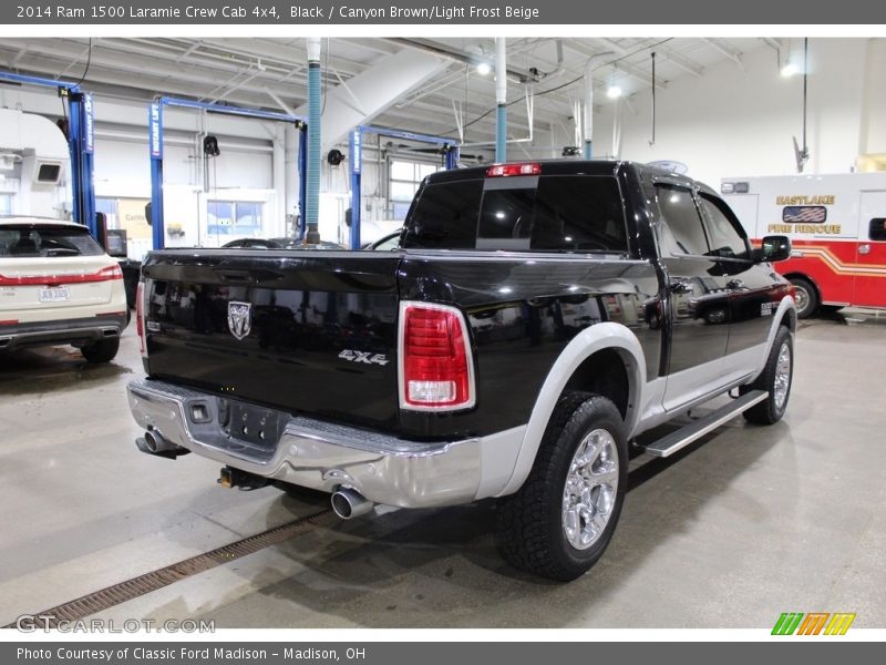 Black / Canyon Brown/Light Frost Beige 2014 Ram 1500 Laramie Crew Cab 4x4