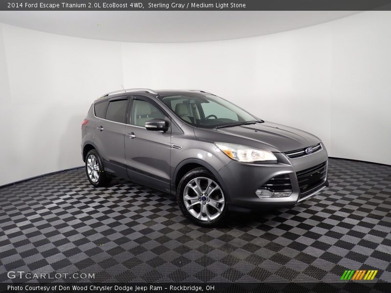 Sterling Gray / Medium Light Stone 2014 Ford Escape Titanium 2.0L EcoBoost 4WD