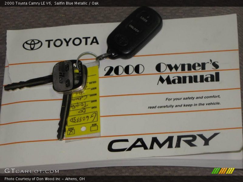 Sailfin Blue Metallic / Oak 2000 Toyota Camry LE V6