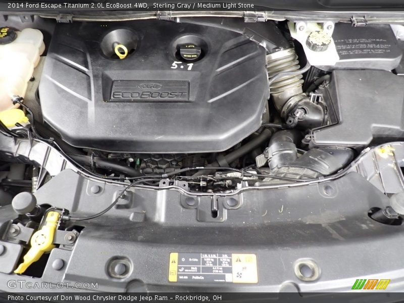Sterling Gray / Medium Light Stone 2014 Ford Escape Titanium 2.0L EcoBoost 4WD