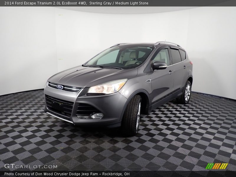 Sterling Gray / Medium Light Stone 2014 Ford Escape Titanium 2.0L EcoBoost 4WD