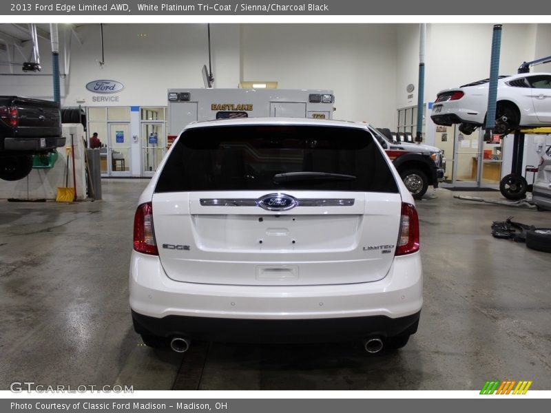 White Platinum Tri-Coat / Sienna/Charcoal Black 2013 Ford Edge Limited AWD