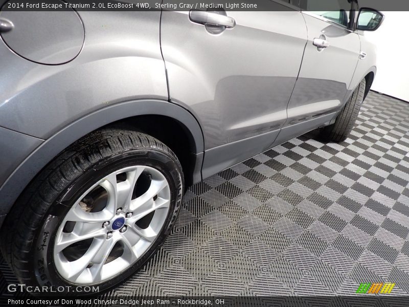 Sterling Gray / Medium Light Stone 2014 Ford Escape Titanium 2.0L EcoBoost 4WD