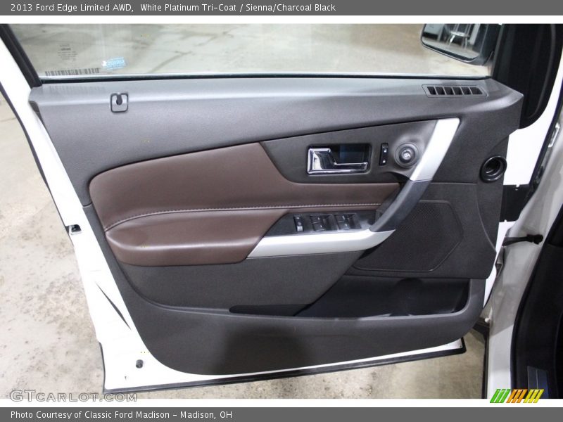 White Platinum Tri-Coat / Sienna/Charcoal Black 2013 Ford Edge Limited AWD