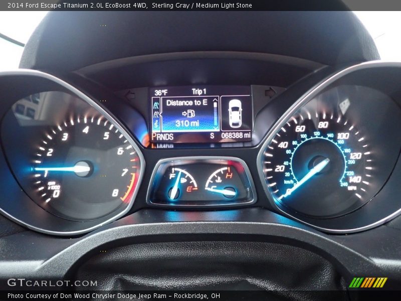 Sterling Gray / Medium Light Stone 2014 Ford Escape Titanium 2.0L EcoBoost 4WD