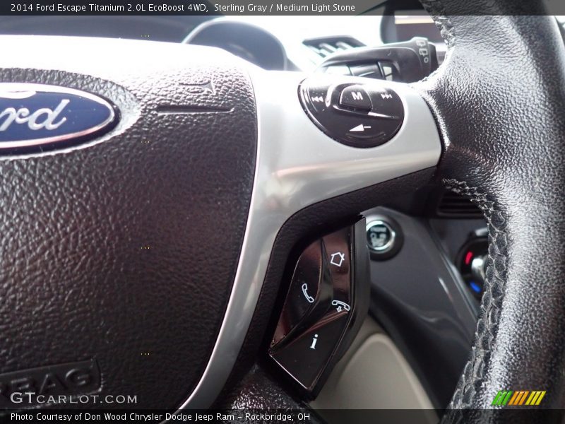 Sterling Gray / Medium Light Stone 2014 Ford Escape Titanium 2.0L EcoBoost 4WD