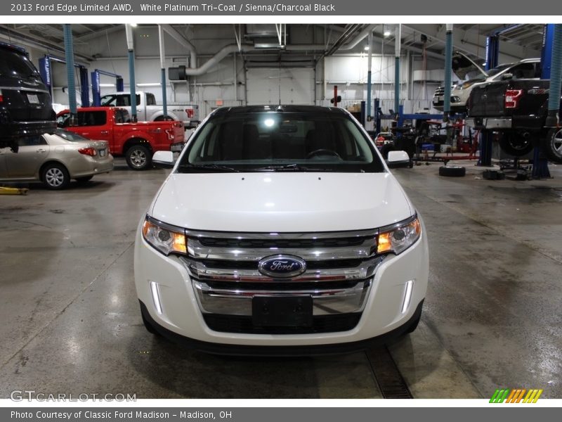 White Platinum Tri-Coat / Sienna/Charcoal Black 2013 Ford Edge Limited AWD