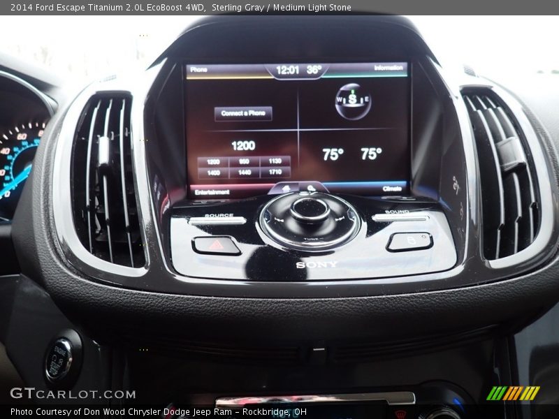 Sterling Gray / Medium Light Stone 2014 Ford Escape Titanium 2.0L EcoBoost 4WD