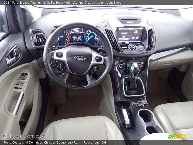 Sterling Gray / Medium Light Stone 2014 Ford Escape Titanium 2.0L EcoBoost 4WD