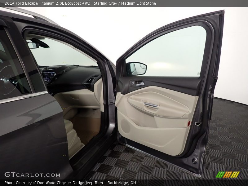 Sterling Gray / Medium Light Stone 2014 Ford Escape Titanium 2.0L EcoBoost 4WD