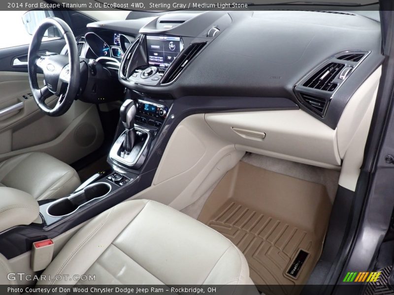 Sterling Gray / Medium Light Stone 2014 Ford Escape Titanium 2.0L EcoBoost 4WD