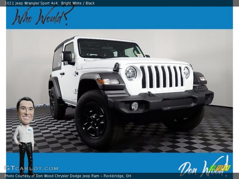 Bright White / Black 2021 Jeep Wrangler Sport 4x4