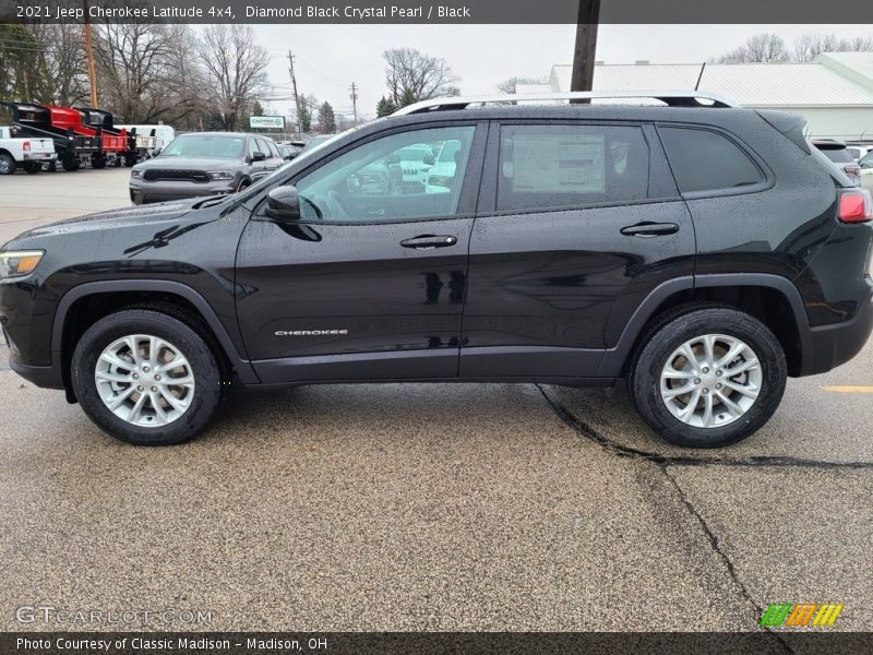 Diamond Black Crystal Pearl / Black 2021 Jeep Cherokee Latitude 4x4