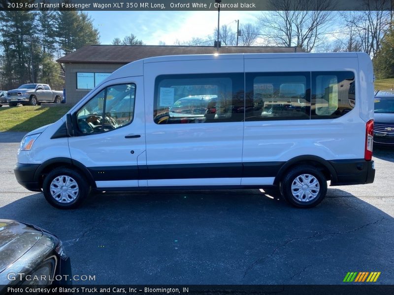 Oxford White / Charcoal black 2019 Ford Transit Passenger Wagon XLT 350 MR Long